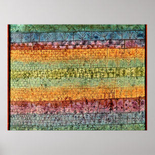 Klee - Nursery de árbol, obra de arte abstracta po