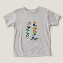 Kleinkinder Shirt mit zwei bunten lustigen Figuren