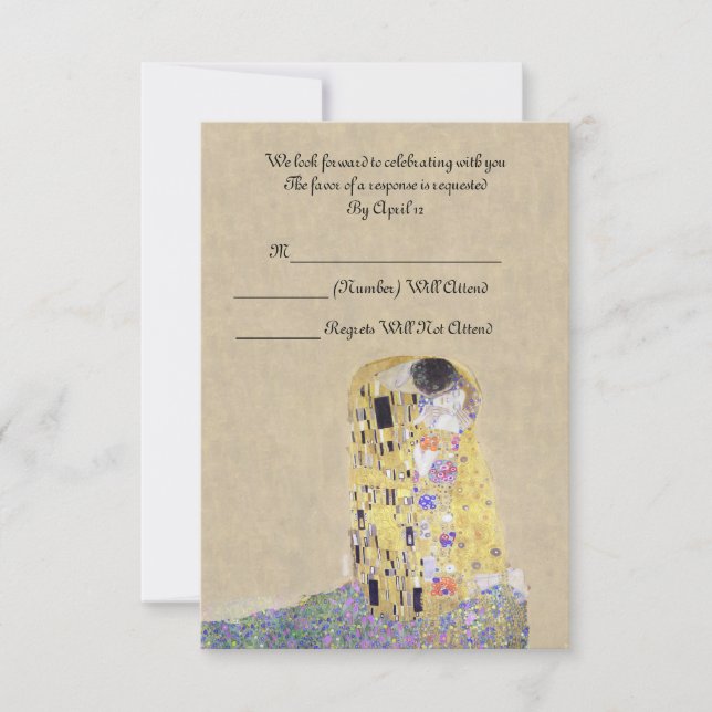 Klimt, Aniversario del Boda Dorado de RSVP "El bes (Anverso)