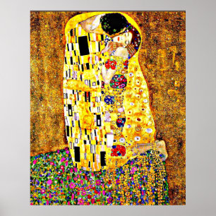 Klimt - El Poster de arte fino del Beso (de larga 