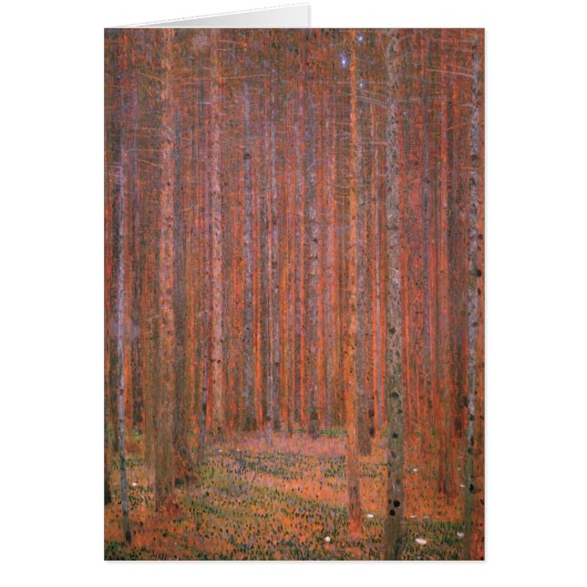 Klimt - Fir Forest I, pintura de Gustav Klimt (Frente)