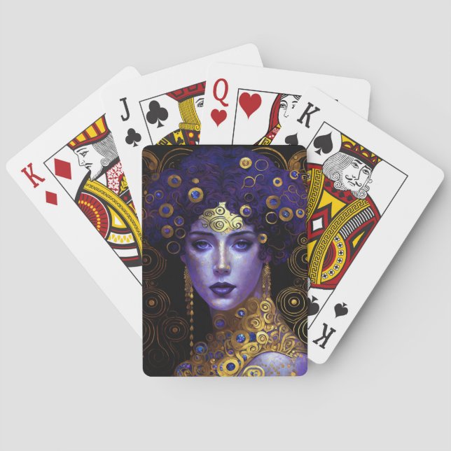 Klimt inspiró a la reina diosa a jugar cartas (Reverso)