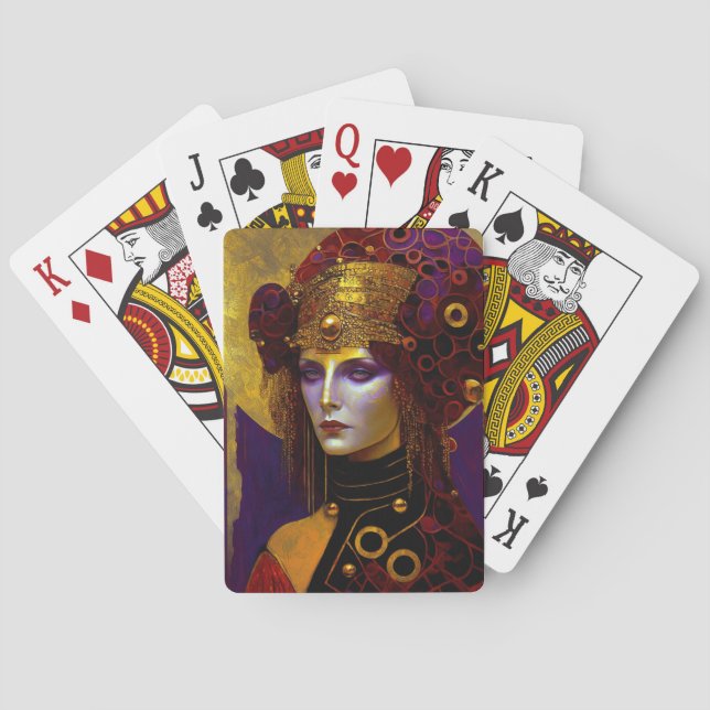 Klimt inspiró a la reina diosa a jugar cartas (Reverso)