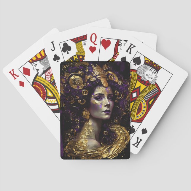 Klimt inspiró a la reina diosa a jugar cartas (Reverso)