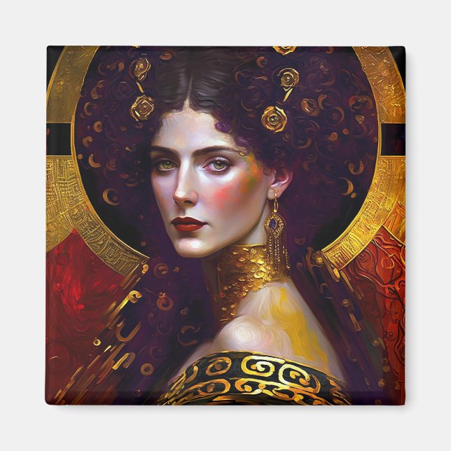 Klimt inspiró el imán de la reina diosa (Frente)