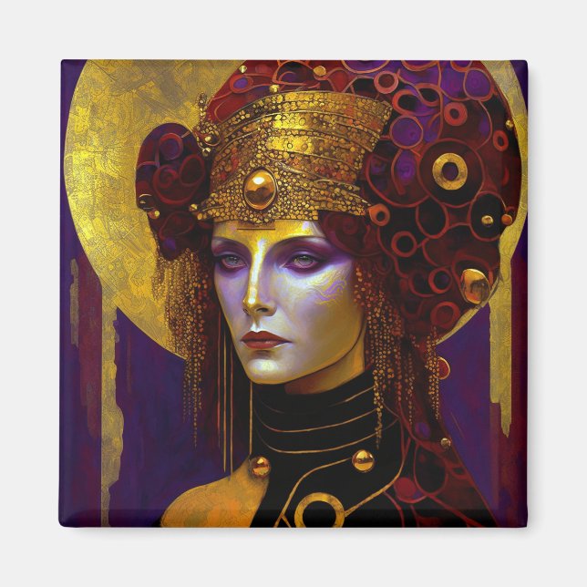 Klimt inspiró el imán de la reina diosa (Frente)