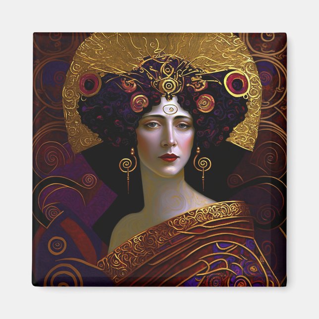 Klimt inspiró el imán de la reina diosa (Frente)