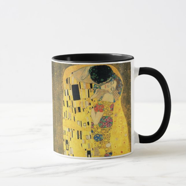 Klimt la taza de la pintura del beso (Derecha)