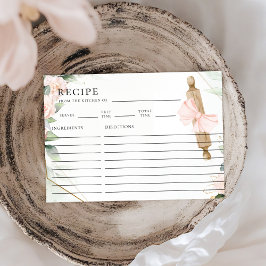 Knead Love Pink Floral Bridal Shower Tarjeta de re