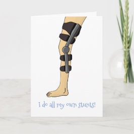 Knee Brace es gracioso hago mi propia tarjeta de d