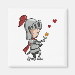 Knight en el imán brillante de armería