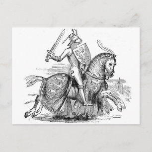 Knight en la postal de Horsback