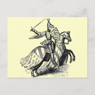 Knight en la postal de la Caballo