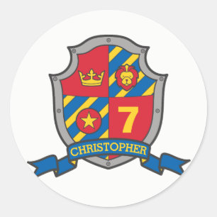 Knight shield nombre personalizado pegatinas de fi