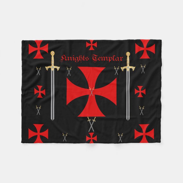Knights la manta templar del paño grueso y suave (Frente (Horizontal))