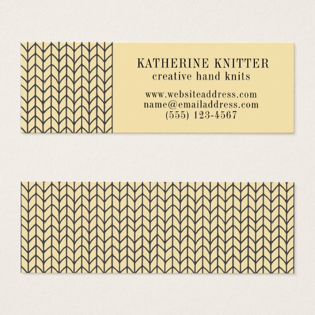 KNIT BLACK Mini Business Card II (Anverso y reverso)