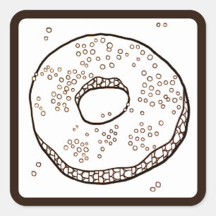 KNIT DONUT Pegatinas cuadrados pequeños