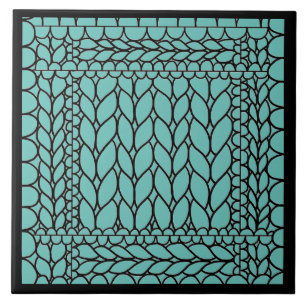 KNIT PURL TEAL Baldosa Cerámica II 