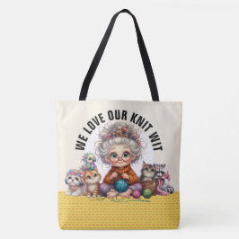 Knit Wit - Ver Atrás - GRAN Bolsa Tote