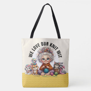 Knit Wit - Ver Atrás - GRAN Bolsa Tote