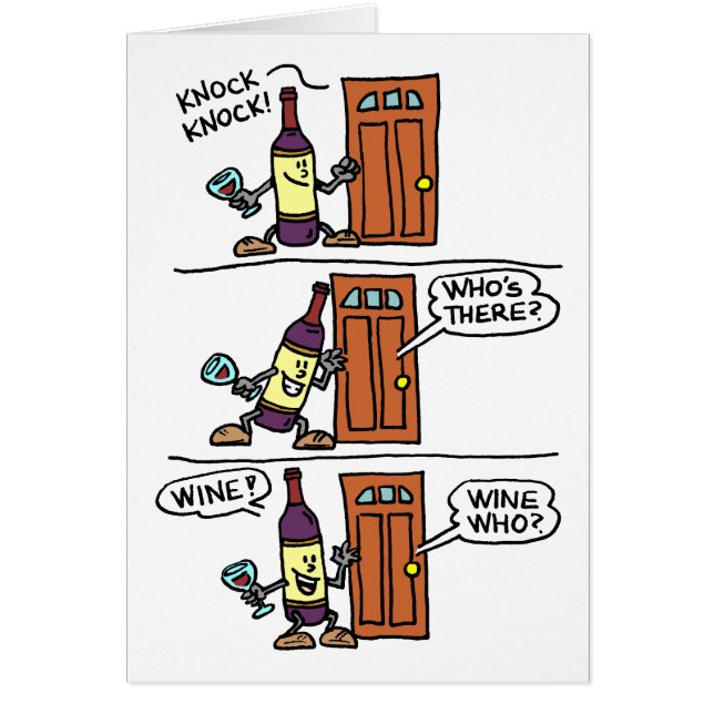 Knock Knock Knock Wine no celebra el Día de la Mad (Frente)