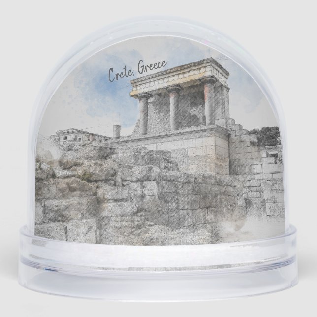 Knossos Palace Snow Globe – Heraklion Crete Greece (Anverso)