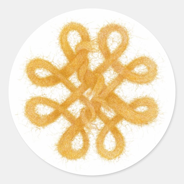 KNOT CELÁTICO DE ORO Pegatinas redondos pequeños (Anverso)