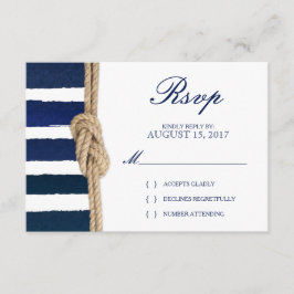 Knot náutica y bandas de la marina acuarela RSVP