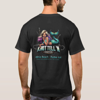 Knot Tell'n Charters Logo Camiseta negra