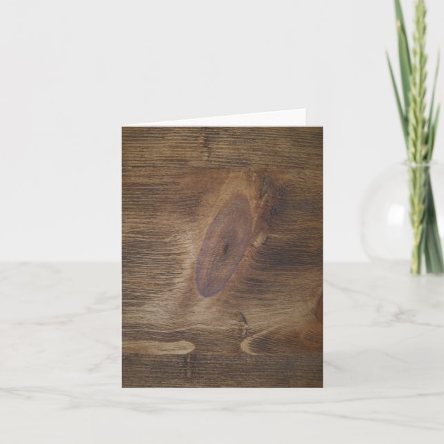 Knotty Notes Brown Rustic Wood Stationery (Anverso)