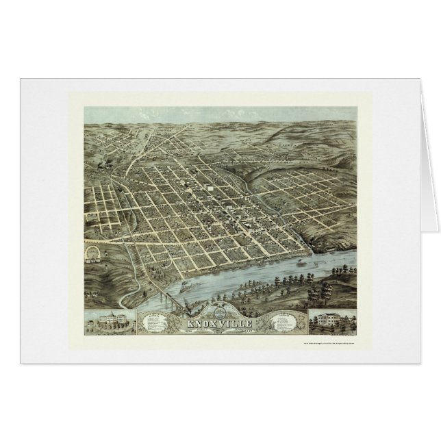 Knoxville, mapa panorámico del TN - 1871 (Anverso (Horizontal))