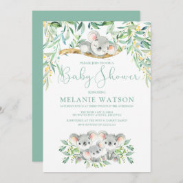 Koala Bush bebe invitaciones a la ducha para bebés