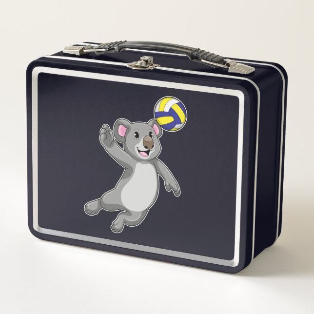 Koala como jugador de voleibol con voleibol (Anverso)