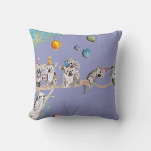 Koala Cumpleaños Almohada Morada Niños Koalas Lind