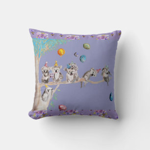 Koala Cumpleaños Almohada Morada Niños Koalas Lind