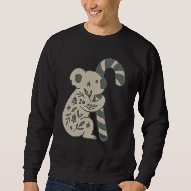 Koala de Navidad con Sudadera de Bastón de Caramel (Anverso)