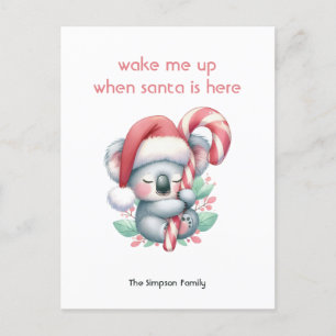 Koala de Navidad durmiendo la siesta