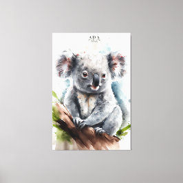 Koala - Impresión de lienzo estirado con pintura a