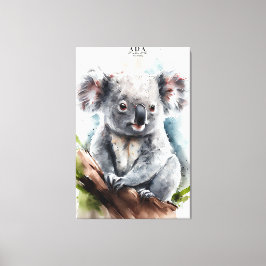 Koala - Impresión de lienzo estirado con pintura a