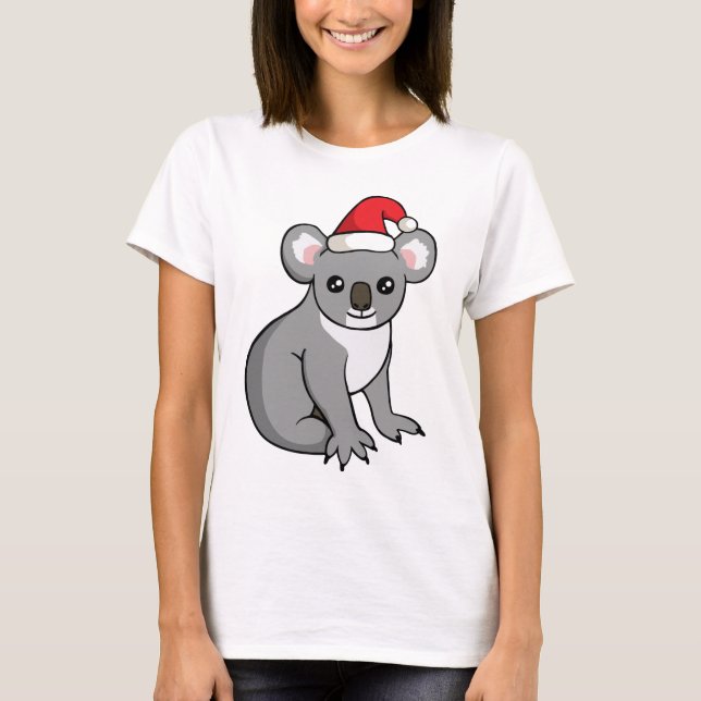 Koala linda del navidad en camisa del dibujo del (Anverso)