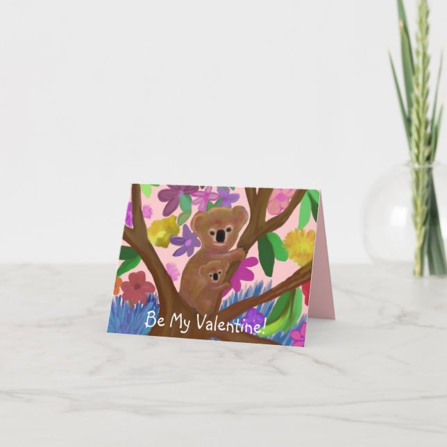 Koala lleva tarjeta de San Valentín (Anverso)