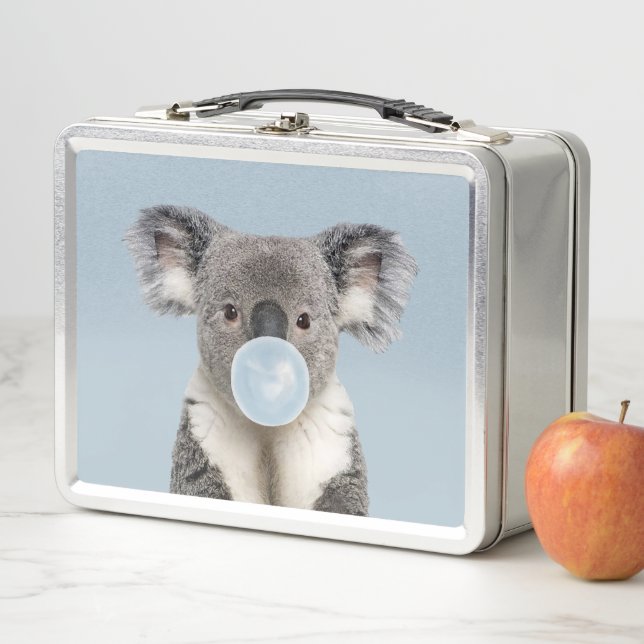 Koala luciendo un chicle azul (In situ)