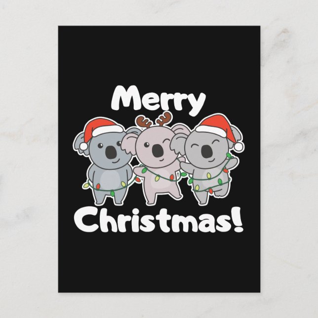 Koala Navidades Animales Koalas Feliz Navidad (Anverso)