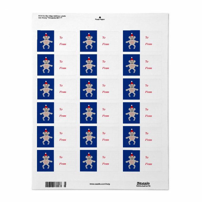 Koala, Navidades australianos, lleva etiquetas de  (Hoja Entera)