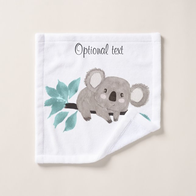 Koala Oso en la rama del árbol Lavar la ropa (Toallita)