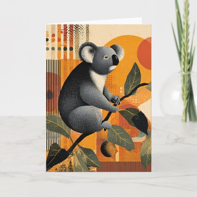 Koala sentado en un árbol (Anverso)
