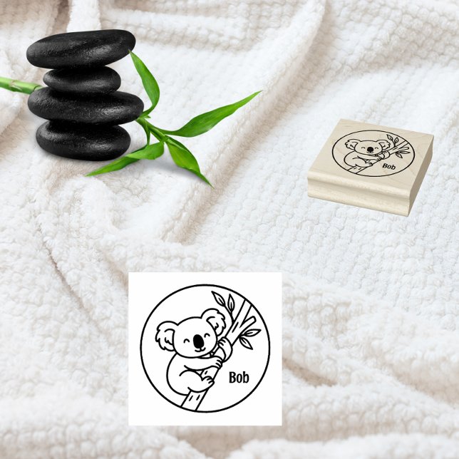Koala sobre el sello de nombre personalizado de la (Subido por el creador)