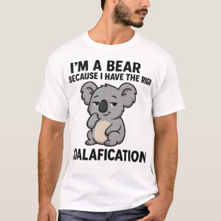 "Koalafication" Punny Koala lleva camiseta con hum