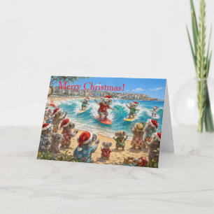 Koalas de Navidad surfeando en Bondi Beach