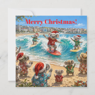 Koalas de Navidad surfeando en Bondi Beach